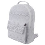 Boho White Wedding Pattern Flap Pocket Backpack (Small)