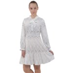 Boho White Wedding Pattern All Frills Chiffon Dress