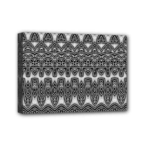 Boho Black and White Pattern Mini Canvas 7  x 5  (Stretched) from ArtsNow.com