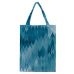 Cerulean Blue Geometric Patterns Classic Tote Bag