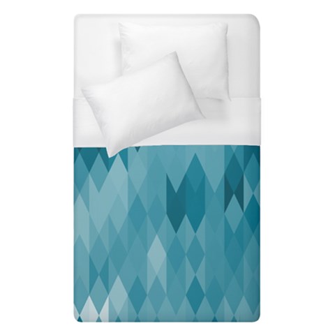 Cerulean Blue Geometric Patterns Duvet Cover (Single Size) from ArtsNow.com