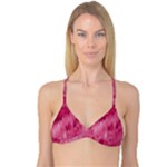 Blush Pink Geometric Pattern Reversible Tri Bikini Top