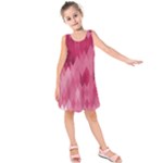 Blush Pink Geometric Pattern Kids  Sleeveless Dress