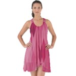 Blush Pink Geometric Pattern Show Some Back Chiffon Dress