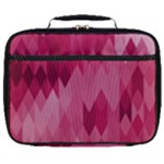 Blush Pink Geometric Pattern Full Print Lunch Bag