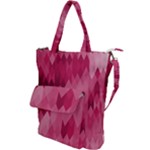Blush Pink Geometric Pattern Shoulder Tote Bag