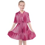 Blush Pink Geometric Pattern Kids  All Frills Chiffon Dress