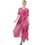 Blush Pink Geometric Pattern Waist Tie Boho Maxi Dress