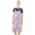 Pastel Pink Feathered Pattern Camis Fishtail Dress
