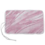 Pastel Pink Feathered Pattern Pen Storage Case (L)