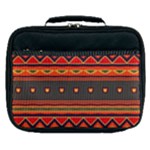 Boho Orange Tribal Pattern Lunch Bag