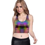 Abstract Psychedelic Pattern Racer Back Crop Top