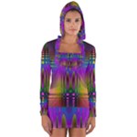 Abstract Psychedelic Pattern Long Sleeve Hooded T-shirt