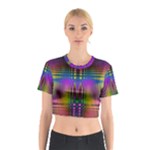Abstract Psychedelic Pattern Cotton Crop Top