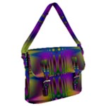 Abstract Psychedelic Pattern Buckle Messenger Bag