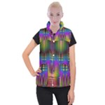 Abstract Psychedelic Pattern Women s Button Up Vest