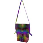 Abstract Psychedelic Pattern Folding Shoulder Bag