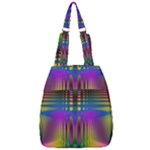 Abstract Psychedelic Pattern Center Zip Backpack