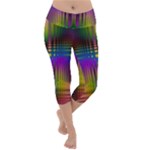 Abstract Psychedelic Pattern Lightweight Velour Capri Yoga Leggings