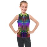 Abstract Psychedelic Pattern Kids  Sleeveless Polo Tee