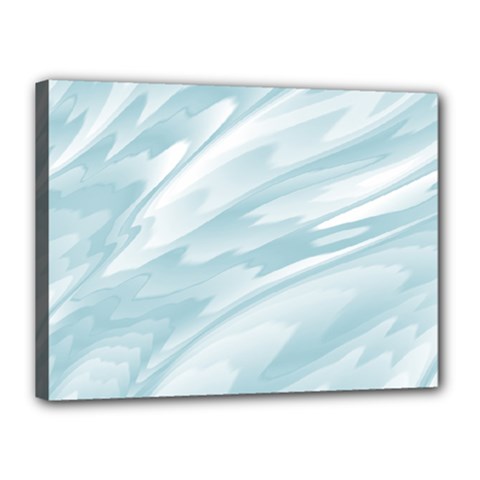 Light Blue Feathered Texture Canvas 16  x 12  (Stretched) from ArtsNow.com