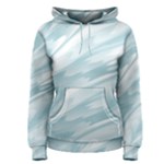 Light Blue Feathered Texture Women s Pullover Hoodie