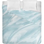Light Blue Feathered Texture Duvet Cover Double Side (King Size)