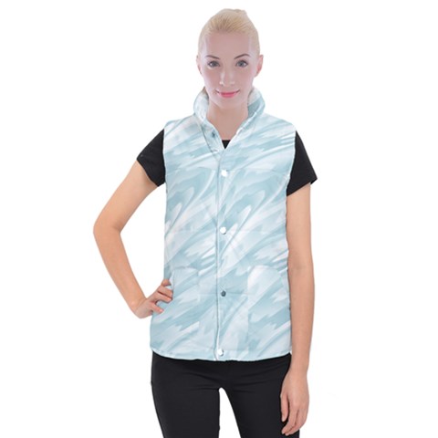 Light Blue Feathered Texture Women s Button Up Vest from ArtsNow.com