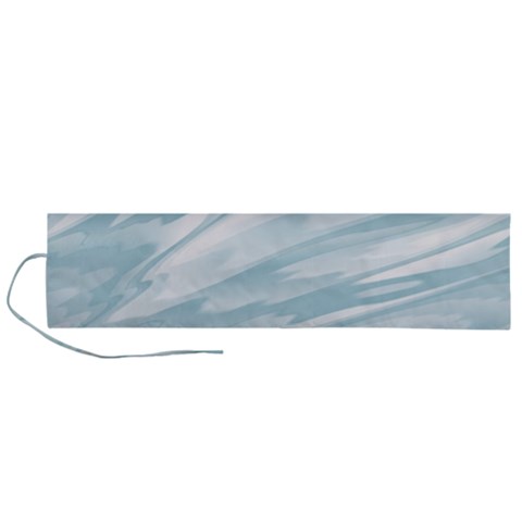 Light Blue Feathered Texture Roll Up Canvas Pencil Holder (L) from ArtsNow.com