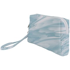 Light Blue Feathered Texture Wristlet Pouch Bag (Small) from ArtsNow.com