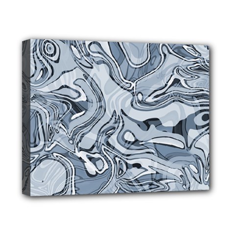 Faded Blue Abstract Art Canvas 10  x 8  (Stretched) from ArtsNow.com