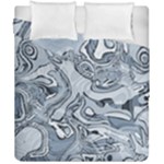 Faded Blue Abstract Art Duvet Cover Double Side (California King Size)