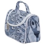 Faded Blue Abstract Art Satchel Handbag