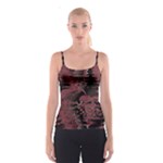 Red Black Abstract Art Spaghetti Strap Top
