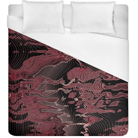 Red Black Abstract Art Duvet Cover (King Size) from ArtsNow.com