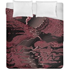 Red Black Abstract Art Duvet Cover Double Side (California King Size) from ArtsNow.com