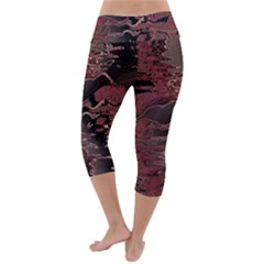 Lightweight Velour Capri Yoga Leggings 