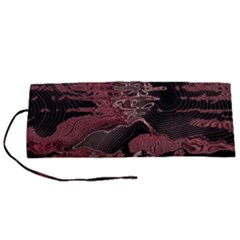 Red Black Abstract Art Roll Up Canvas Pencil Holder (S) from ArtsNow.com