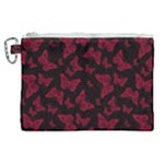 Red and Black Butterflies Canvas Cosmetic Bag (XL)