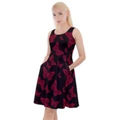 Knee Length Skater Dress With Pockets 