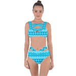 Boho Aqua Blue Bandaged Up Bikini Set 