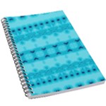 Boho Aqua Blue 5.5  x 8.5  Notebook