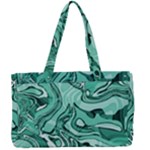 Biscay Green Swirls Canvas Work Bag