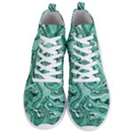 Biscay Green Swirls Men s Lightweight High Top Sneakers