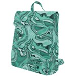 Biscay Green Swirls Flap Top Backpack