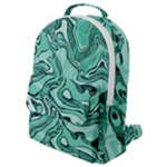 Biscay Green Swirls Flap Pocket Backpack (Small)