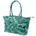 Biscay Green Swirls Canvas Shoulder Bag