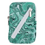 Biscay Green Swirls Belt Pouch Bag (Large)