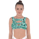Biscay Green Swirls Bandaged Up Bikini Top