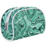 Biscay Green Swirls Makeup Case (Large)